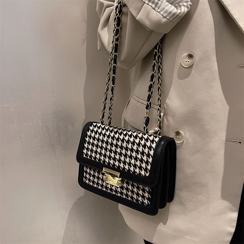 Monterey Dames Flap Schouder Handtas - Zwart raster