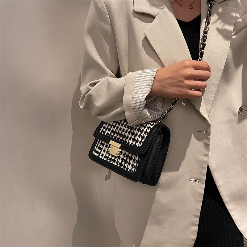 Monterey Dames Flap Schouder Handtas - Zwart raster