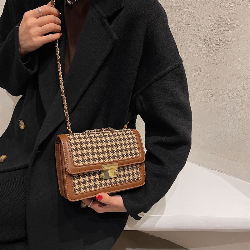Monterey Dames Flap Schouder Handtas - Zwart raster