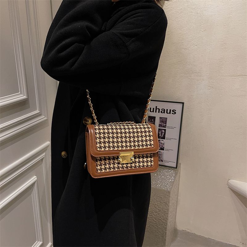 Monterey Dames Flap Schouder Handtas - Zwart raster