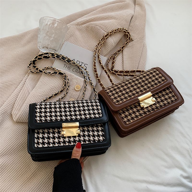 Monterey Dames Flap Schouder Handtas - Zwart raster
