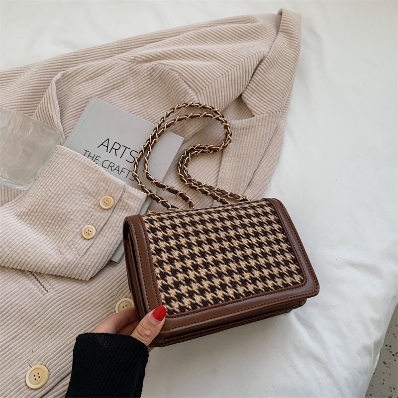 Monterey Dames Flap Schouder Handtas - Zwart raster
