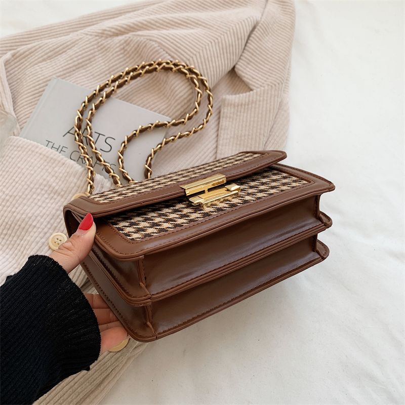 Monterey Dames Flap Schouder Handtas - Zwart raster