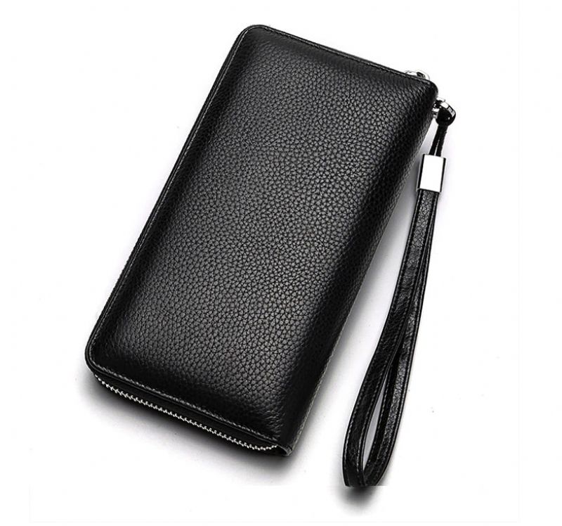 Moraes Heren Leren Clutch Portemonnees - Zwart