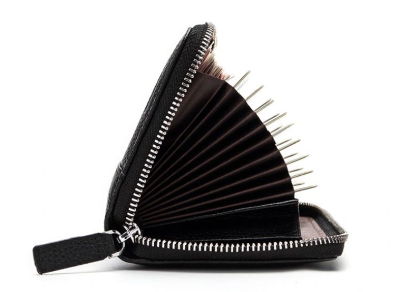 Moraes Heren Leren Clutch Portemonnees - Zwart