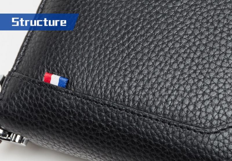 Moraes Heren Leren Clutch Portemonnees - Zwart