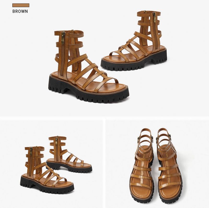 Morelia Gladiator Sandaal Voor Dames - Bruin