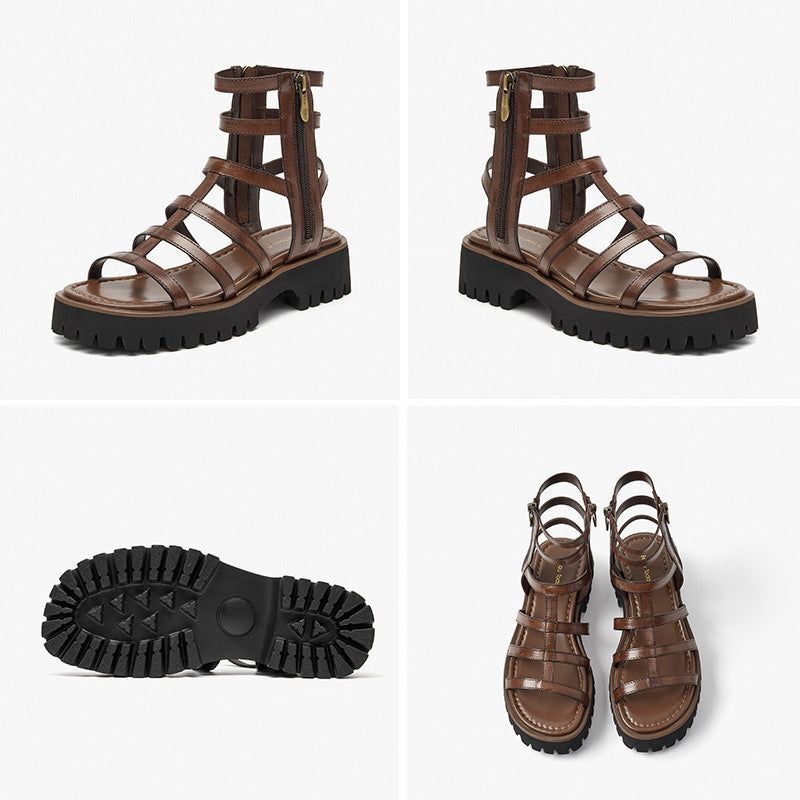 Morelia Gladiator Sandaal Voor Dames - Bruin