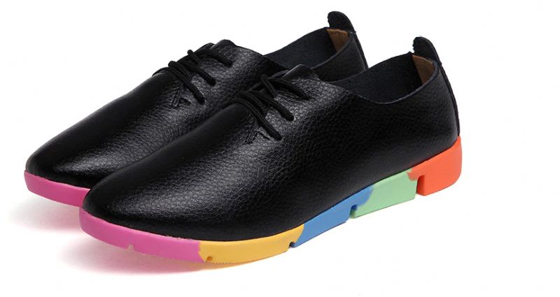 Morelti Damesschoenen Met Vetersluiting En Casual Platte Loafers - Zwart