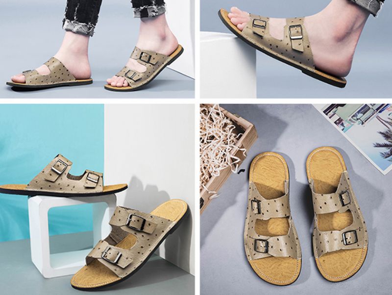 Muller Heren Casual Sandaal - Kaki