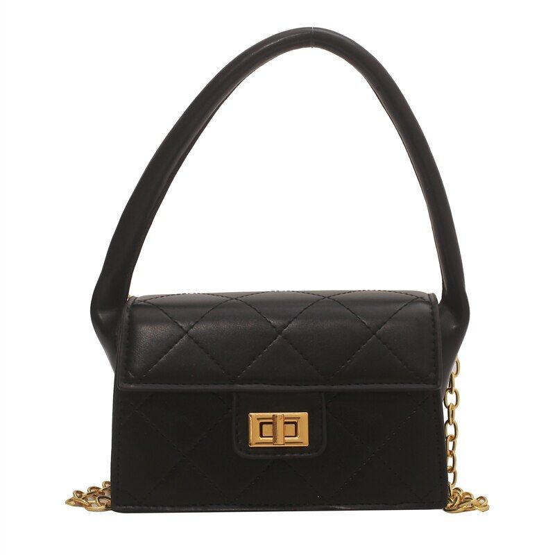 Murphy Dames Mini Leren Schouder Handtas - Zwart