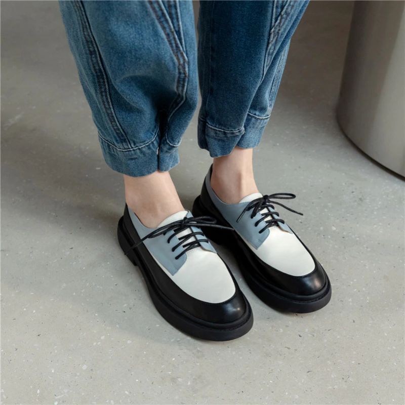 Nadal Dames Loafer Leren Schoenen - Blauw