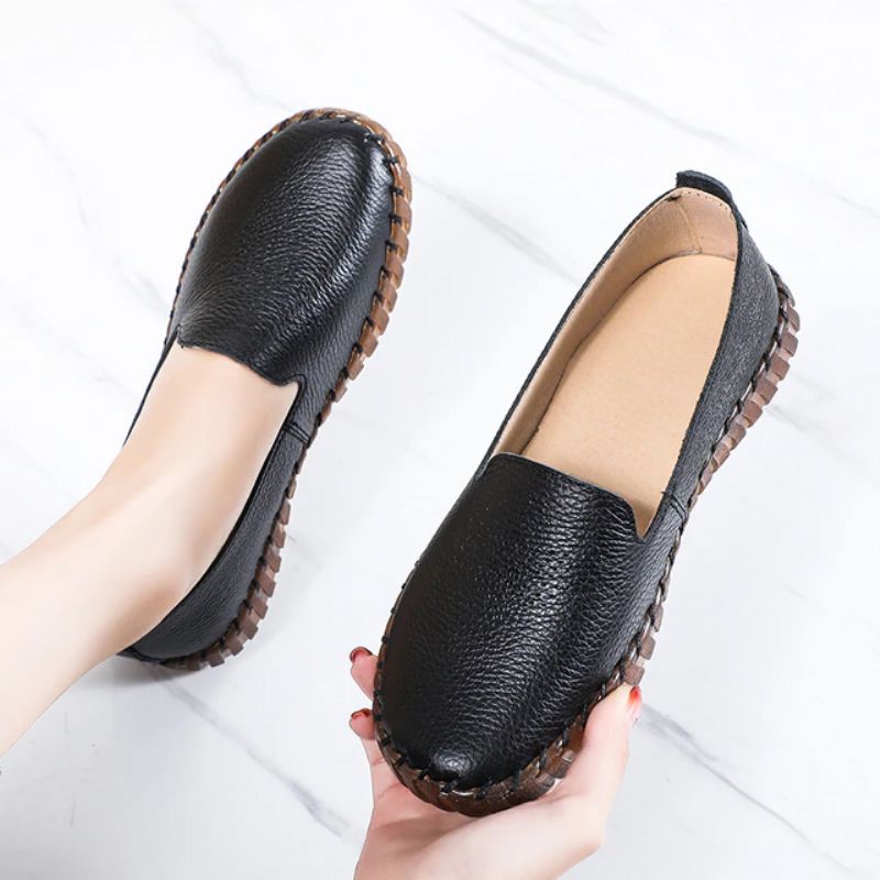Nadia Dames Loafer Schoenen - Beige Hollow
