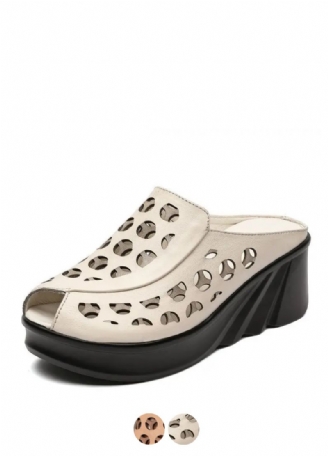 Nahir Dames Peep Toe Wedge Sandalen