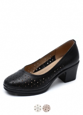 Nair Dames Leren Vierkante Hak Pumps