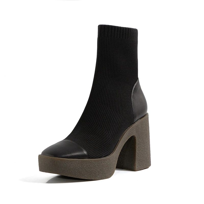 Nakia Dames Elegante Platform Laarzen - Abrikoos