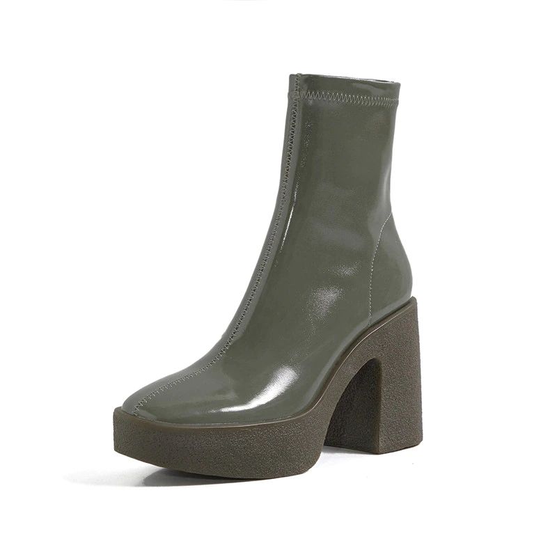 Nakia Dames Elegante Platform Laarzen - Abrikoos