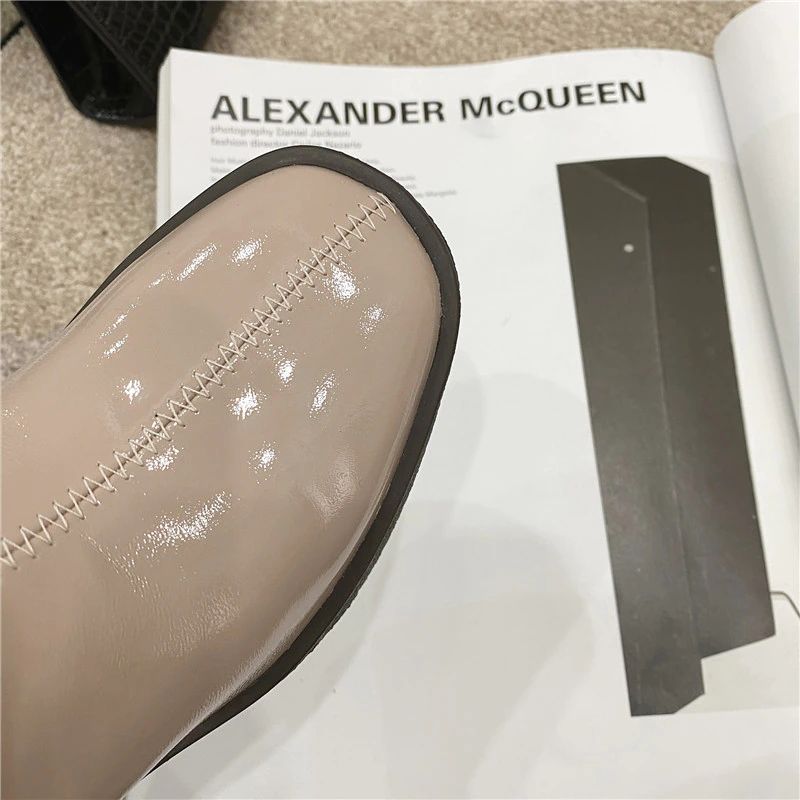 Nakia Dames Elegante Platform Laarzen - Abrikoos