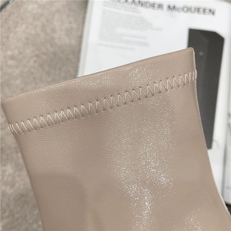 Nakia Dames Elegante Platform Laarzen - Abrikoos