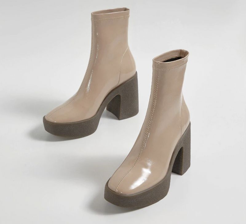 Nakia Dames Elegante Platform Laarzen - Abrikoos