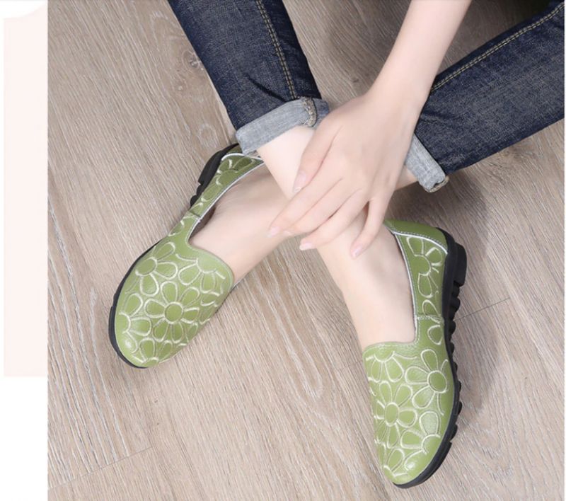 Nala Dames Loafer Schoenen - Groen