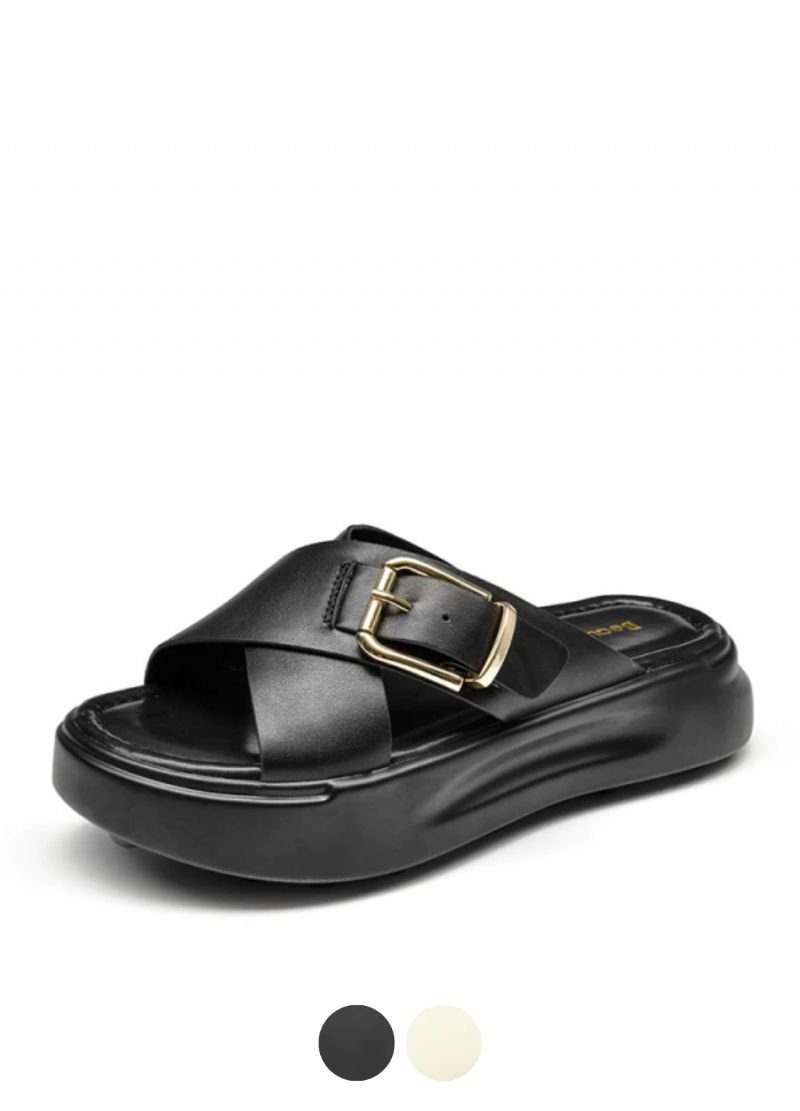 Namoi Dames Sandalen Slipper Leer