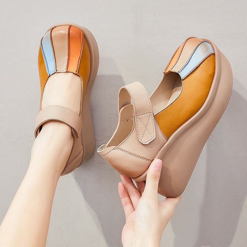 Nancy Dames Wedges Platform Schoenen - Bruin