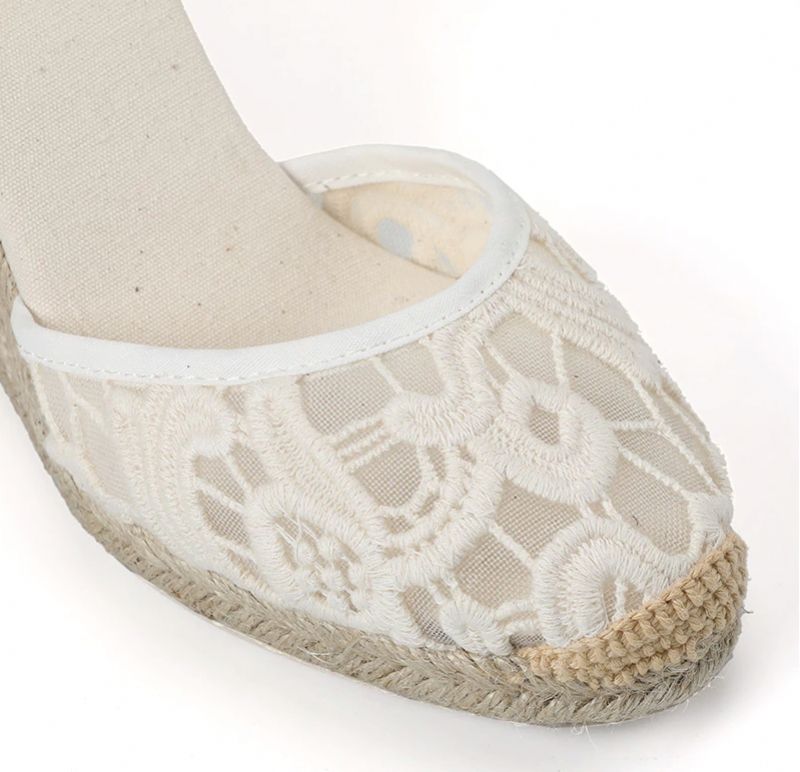 Nanda Wedges - Wit Kant