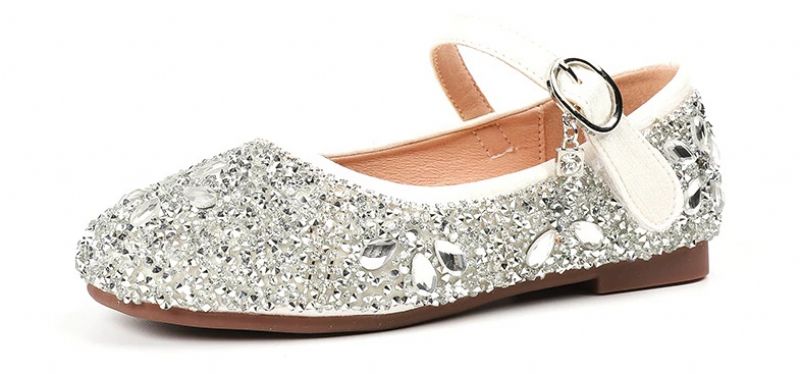 Narcia Platte Schoenen Voor Meisjes - Zilver