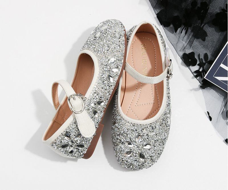 Narcia Platte Schoenen Voor Meisjes - Zilver