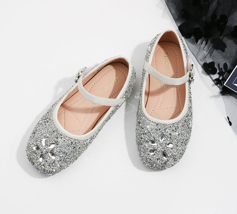 Narcia Platte Schoenen Voor Meisjes - Zilver