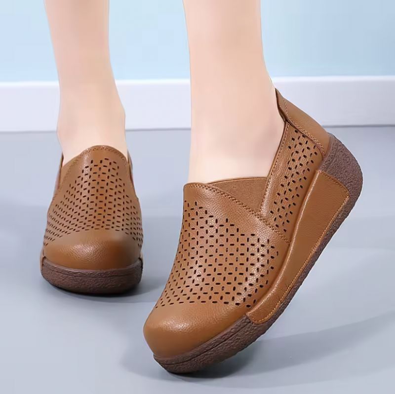 Narda Dames Platform Wedges Schoenen - Zwart