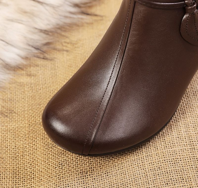 Nashi Dames Comfortabele Leren Enkellaarsjes - Zwart
