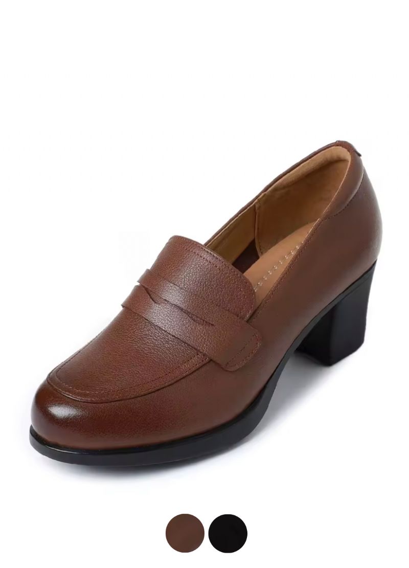 Nashi Dames Leren Loafer Pumps