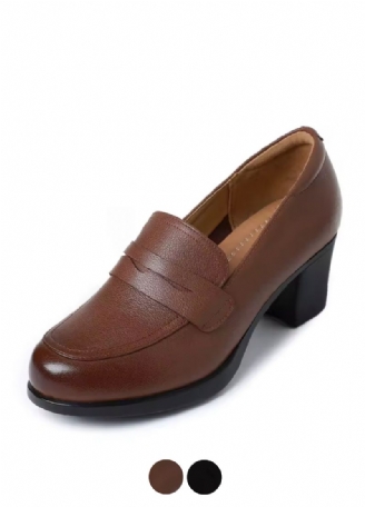 Nashi Dames Leren Loafer Pumps
