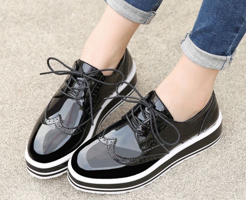 Nastia Dames Oxford Schoenen - Olie