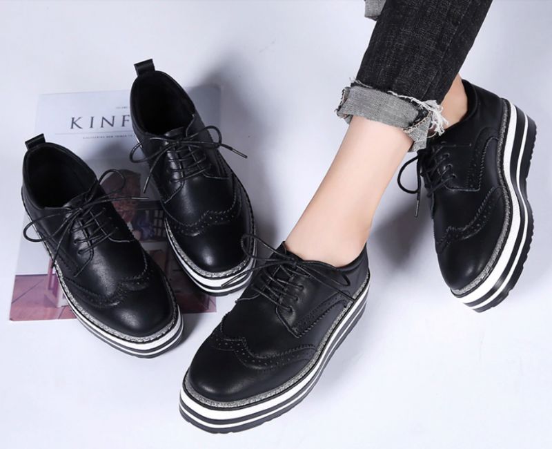 Nastia Dames Oxford Schoenen - Olie