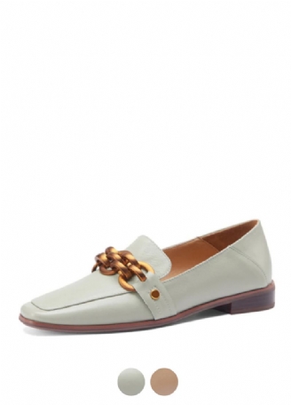 Natalia Dames Platte Leren Mocassin Schoenen