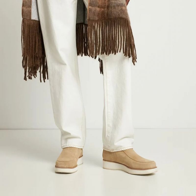 Natasha Dames Snow Ankle Boots - Abrikoos