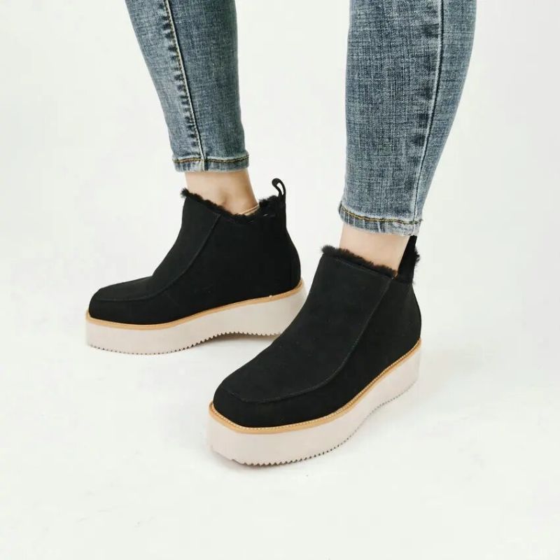 Natasha Dames Snow Ankle Boots - Abrikoos