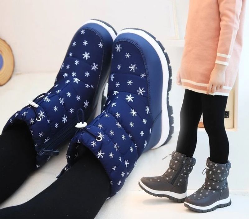 Natasha Meisjes Snowboot - Zwart Bont
