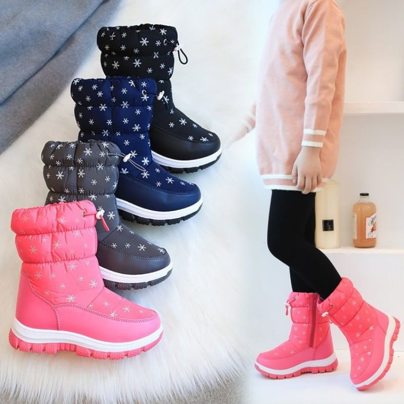 Natasha Meisjes Snowboot - Zwart Bont