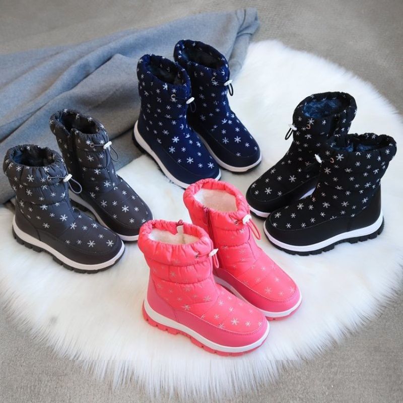 Natasha Meisjes Snowboot - Zwart Bont