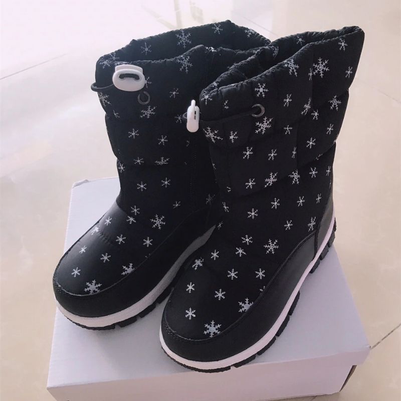 Natasha Meisjes Snowboot - Zwart Bont