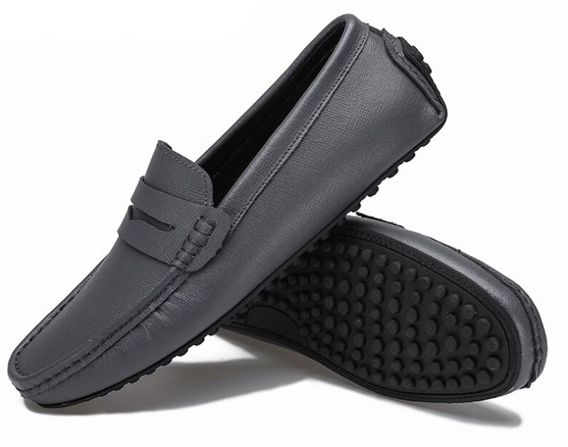 Navas Heren Comfortabele Loafers Schoenen - Grijs