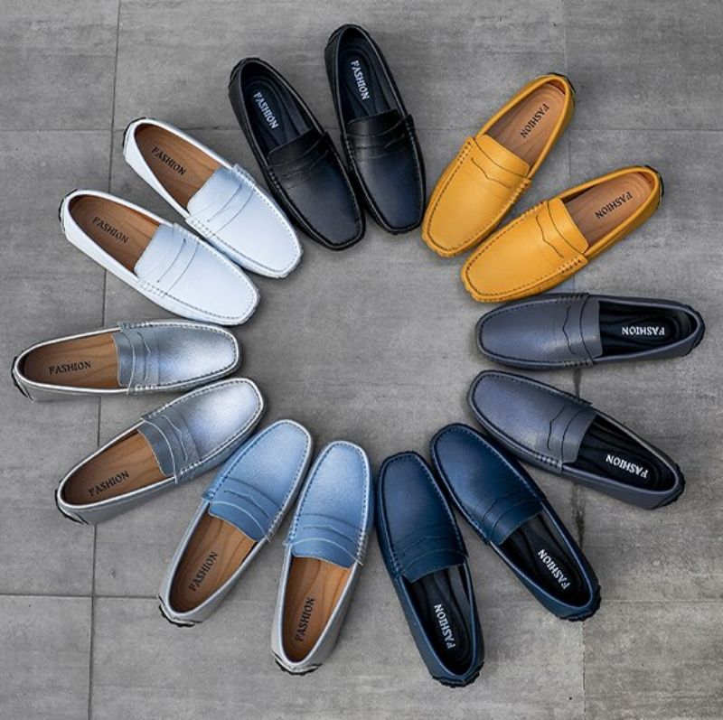 Navas Heren Comfortabele Loafers Schoenen - Grijs