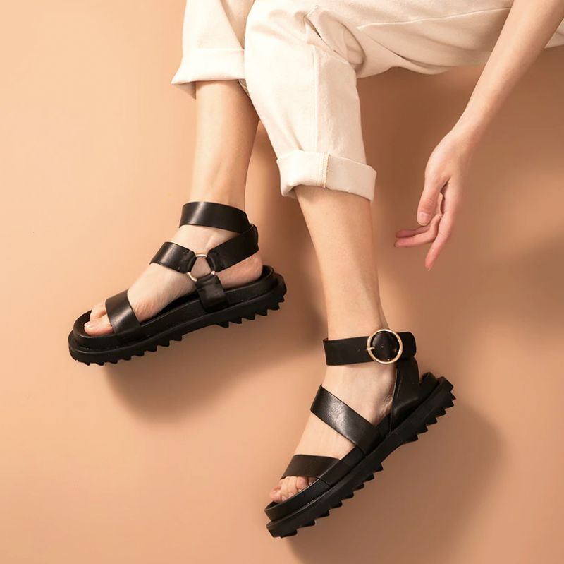 Nayade Dames Sandalen Zwarte Schoenen - Zwart