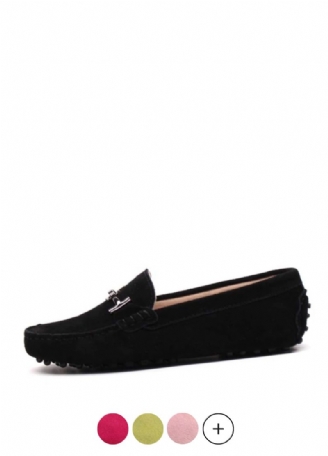 Nayah Dames Leren Driving Zwarte Loafer