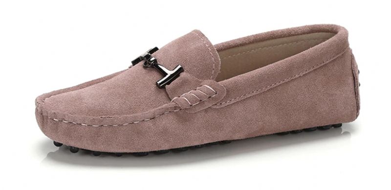 Nayah Dames Leren Driving Zwarte Loafer - Zwart