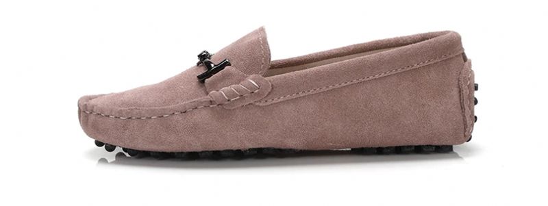 Nayah Dames Leren Driving Zwarte Loafer - Zwart